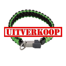 Para-cord Halsbanden Klik sluiting Groen/Zwart