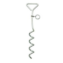 Grondpin verchroomd 8x40 cm