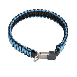 Para-cord Halsbanden Klik sluiting Blauw/Zwart