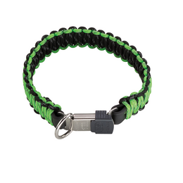Para-cord Halsbanden Klik sluiting Groen/Zwart