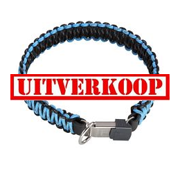 Para-cord Halsbanden Klik sluiting Blauw/Zwart